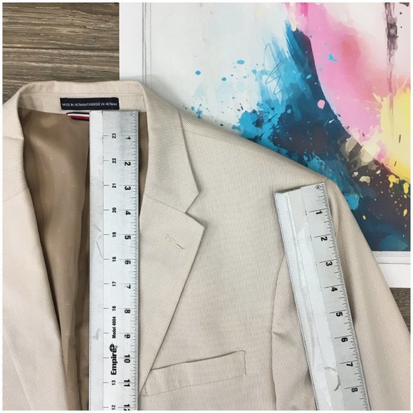 Tommy Hilfiger Mens Blazer Sport Coat Two Button Casual Jacket 42L‎ Cotton Suits - Picture 12 of 13